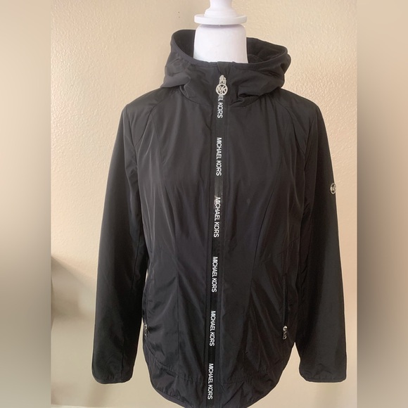 Michael Kors Women's Black Hooded Jacket - Picture 1 of 7